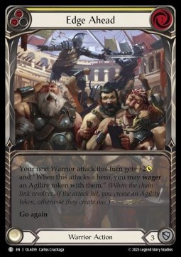Edge Ahead (Yellow) (Extended Art Regular) - Heavy Hitters - Olympia Blitz Deck