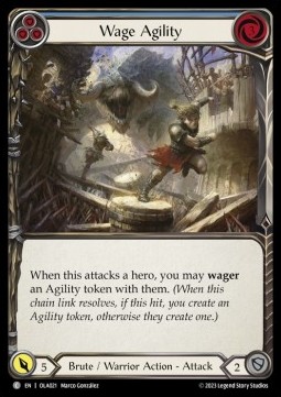 Wage Agility (Blue) (Regular) - Heavy Hitters - Olympia Blitz Deck