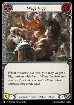 Wage Vigor (Blue) (Regular) - Heavy Hitters - Olympia Blitz Deck