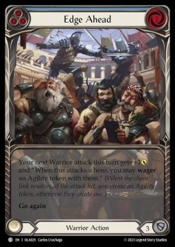 Edge Ahead (Blue) (Extended Art Regular) - Heavy Hitters - Olympia Blitz Deck
