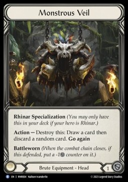 Monstrous Veil (Regular) - Heavy Hitters - Rhinar Blitz Deck