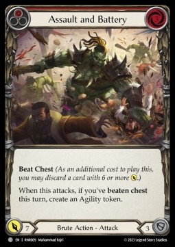 Assault and Battery (Red) (Regular) - Heavy Hitters - Rhinar Blitz Deck