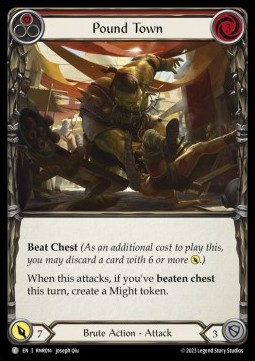Pound Town (Red) (Regular) - Heavy Hitters - Rhinar Blitz Deck