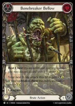 Bonebreaker Bellow (Red) (Extended Art Regular) - Heavy Hitters - Rhinar Blitz Deck