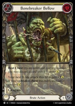 Bonebreaker Bellow (Yellow) (Extended Art Regular) - Heavy Hitters - Rhinar Blitz Deck