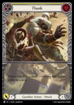 Thunk (Yellow) (Extended Art Regular) - Heavy Hitters - Victor Blitz Deck