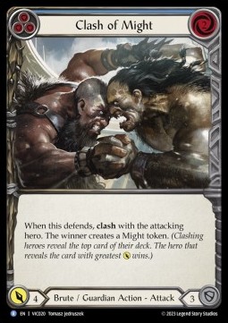 Clash of Might (Blue) (Regular) - Heavy Hitters - Victor Blitz Deck