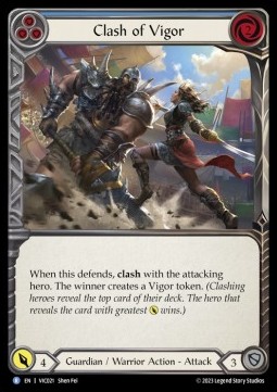 Clash of Vigor (Blue) (Regular) - Heavy Hitters - Victor Blitz Deck