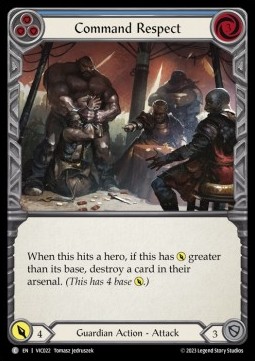 Command Respect (Blue) (Regular) - Heavy Hitters - Victor Blitz Deck