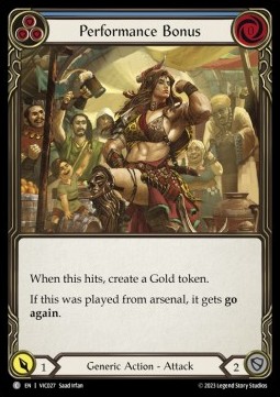Performance Bonus (Blue) (Regular) - Heavy Hitters - Victor Blitz Deck