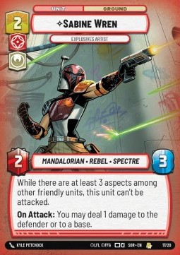 Sabine Wren, Explosives Artist - Spark of Rebellion: Organized Play