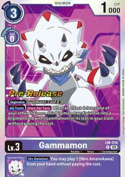 Gammamon (LM-016) - Promos: Exceed Apocalypse