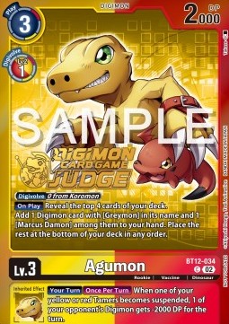 Agumon (BT12-034) - Judge Promos