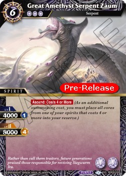 Great Amethyst Serpent Zaum (V.1 - Uncommon) - Promos: Savior of Chaos