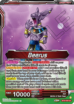 Beerus // Beerus, Pursuing the Power of the Gods (V.1 - Leader) - Beyond Generations