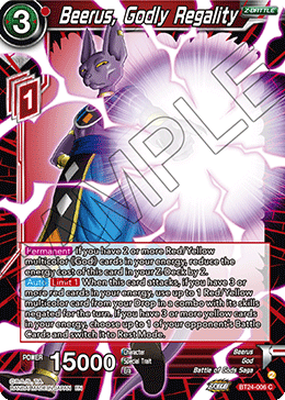 Beerus, Godly Regality - Beyond Generations