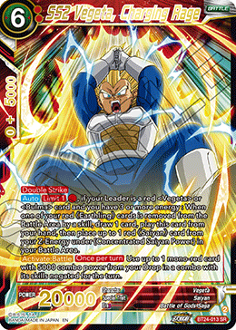 SS2 Vegeta, Charging Rage (V.1 - Super Rare) - Beyond Generations