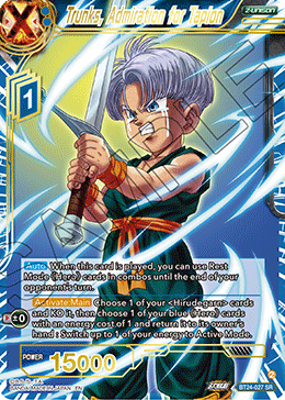 Trunks, Admiration for Tapion - Beyond Generations