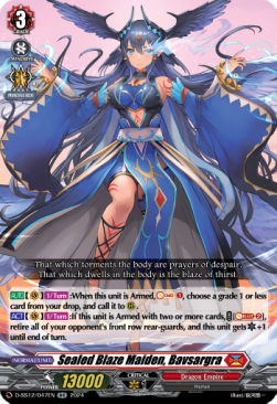 Sealed Blaze Maiden, Bavsargra [D Format] (V.1 - Double Rare) - Triple Drive Booster