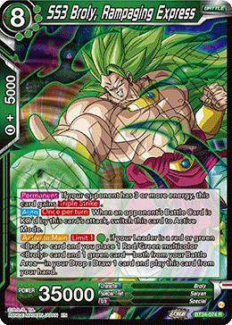 SS3 Broly, Rampaging Express (V.1 - Rare) - Beyond Generations