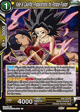 Kale & Caulifla, Preparations for Potara-Fusion (V.1 - Common) - Beyond Generations