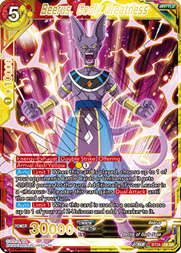 Beerus, Godly Greatness (V.1 - Super Rare) - Beyond Generations