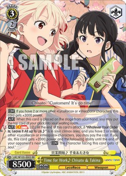 Time for Work Chisato & Takina (V.1 - Double Rare) - Lycoris Recoil