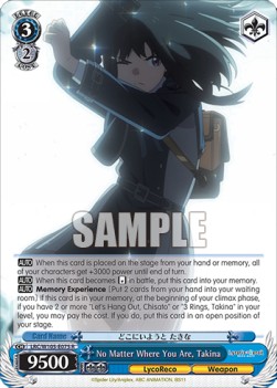 No Matter Where You Are, Takina (V.1 - Rare) - Lycoris Recoil
