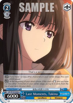 Last Moments, Takina - Lycoris Recoil