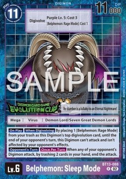 Belphemon: Sleep Mode (BT13-088) (V.1) - Special Tournament Promos
