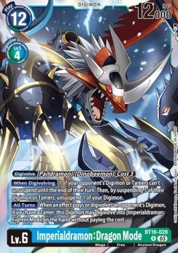 Imperialdramon: Dragon Mode (BT16-028) (V.1) - Beginning Observer