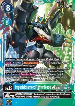 Imperialdramon: Fighter Mode Ace (BT16-027) (V.1) - Beginning Observer