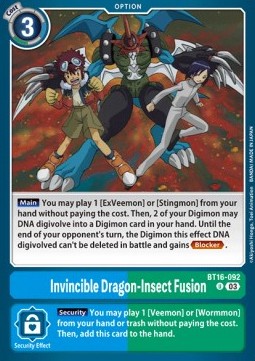 Invincible Dragon-Insect Fusion (BT16-092) - Beginning Observer