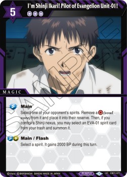 I'm Shinji Ikari! Pilot of Evangelion Unit-01! (V.1 - Uncommon) - Halo of Awakening