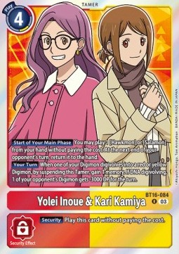 Yolei Inoue & Kari Kamiya (BT16-084) (V.1) - Beginning Observer
