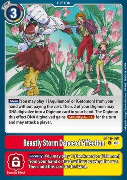 Beastly Storm Dance of Affection (BT16-091) - Beginning Observer