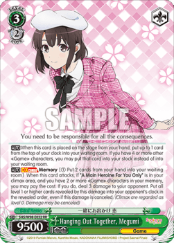 Hanging Out Together, Megumi (V.1 - Double Rare) - Saekano the Movie: Finale