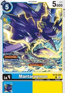 Mantaraymon (BT16-022) - Beginning Observer