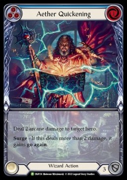 Aether Quickening (Blue) (Extended Art Rainbow Foil) - FAB Promos