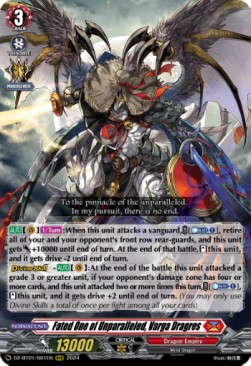 Fated One of Unparalleled, Varga Dragres [D-Format] (V.1 - Triple Rare) - Fated Clash