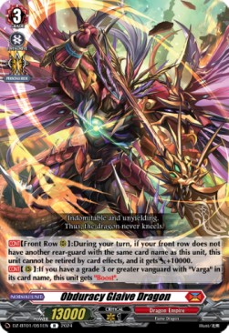 Obduracy Glaive Dragon [D-Format] (V.1 - Rare) - Fated Clash