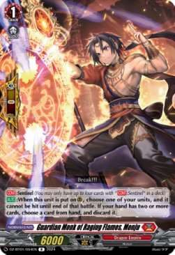 Guardian Monk of Raging Flames, Monju [D-Format] (V.1 - Rare) - Fated Clash