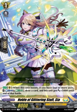 Noble of Glittering Staff, Sia [D-Format] (V.1 - Rare) - Fated Clash