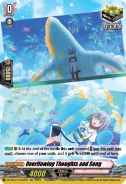 Overflowing Thoughts and Song [D-Format] (V.1 - Feature Rare) - Fated Clash