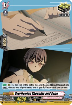 Overflowing Thoughts and Song [D-Format] (V.2 - Feature Rare) - Fated Clash