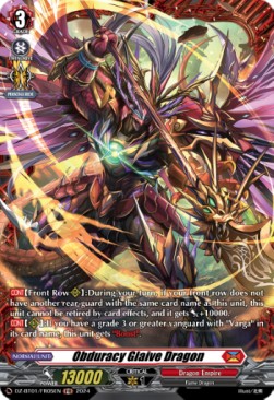 Obduracy Glaive Dragon [D-Format] (V.2 - Frame Rare) - Fated Clash