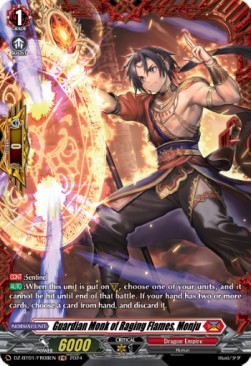 Guardian Monk of Raging Flames, Monju [D-Format] (V.2 - Frame Rare) - Fated Clash