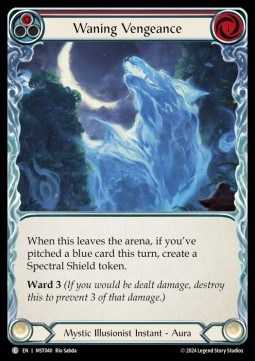 Waning Vengeance (Red) (Rainbow Foil) - Part the Mistveil