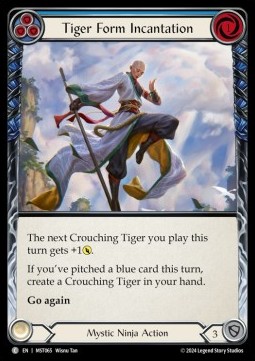 Tiger Form Incantation (Blue) (Rainbow Foil) - Part the Mistveil