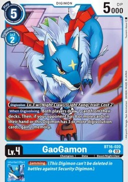 GaoGamon (BT16-020) - Beginning Observer